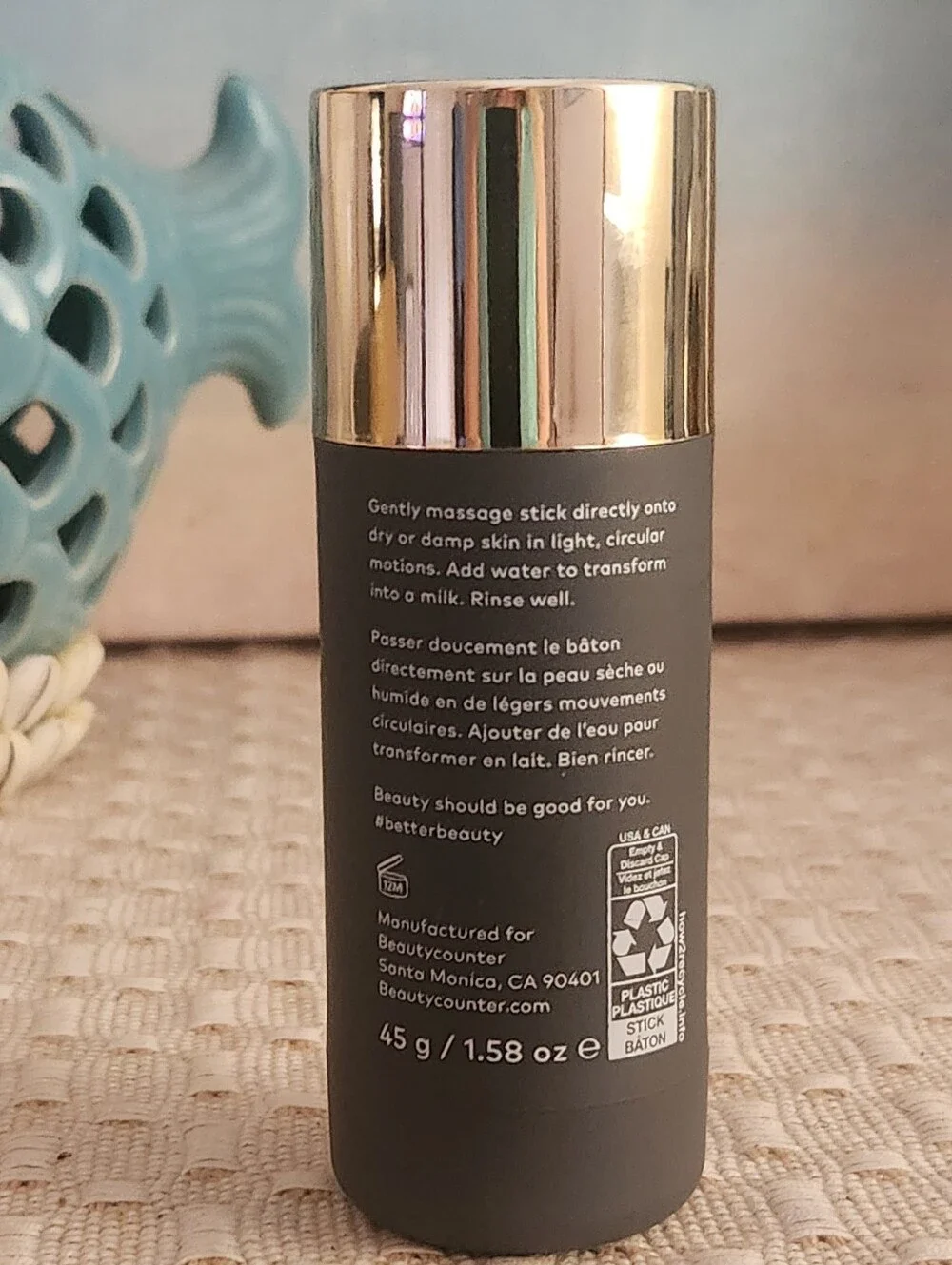 BeautyCounter Duo Lotus Cleansing Stick Charcoal Mask- New